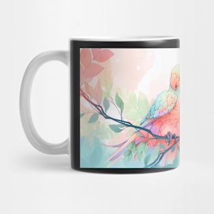 Whimsical and Cute Watercolor Bird Mug